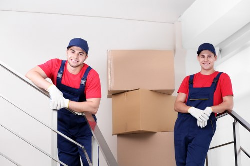 Local moving truck loaded with furniture for a Brompton property move