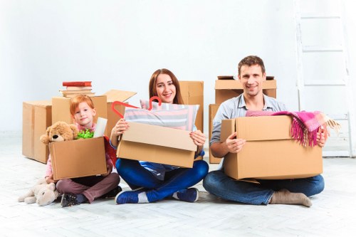 Office removals team planning a business move in Brompton