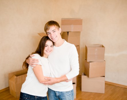 Labelled boxes and protective packing materials for home removals