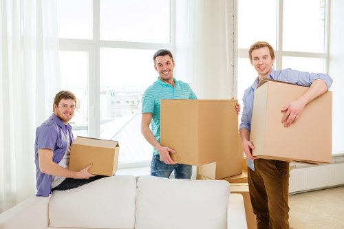 Commercial office removals service in Brompton with careful loading