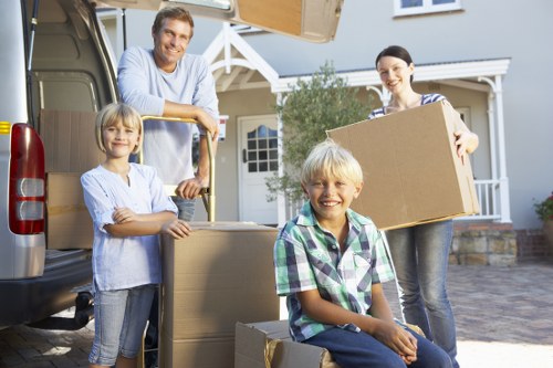 Local removal team handling furniture and boxes during a Brompton relocation