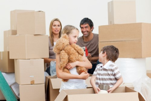 Careful packing and transport of office furniture for a Brompton business move